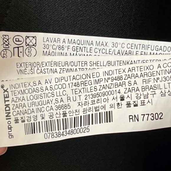 Zara Trafaluc Ponte Knit Moto Cropped Jacket Zippers - Black - S - Picture 8 of 10